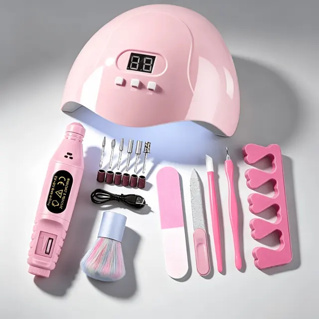 Kit manucure avec lampe à écran et ponceuse électrique